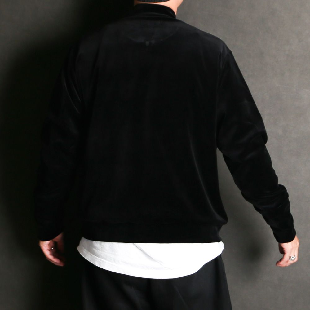 Half Zip Track Jacket - dark navy / オーガニッコットンベロア - ハーフジップトラックジャケット / M25C19CS02C