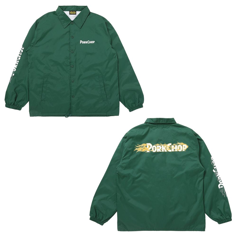 BURNING LOGO COACH JKT - IVY GREEN / コーチジャケット