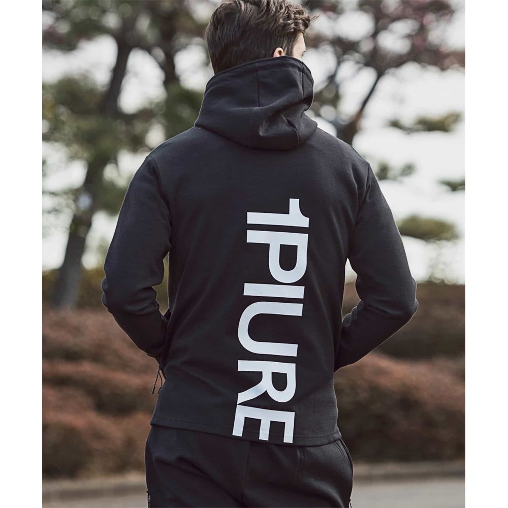 1PIU1UGUALE3 RELAX - TECH BACK LOGO HOODIE / テックフーディー