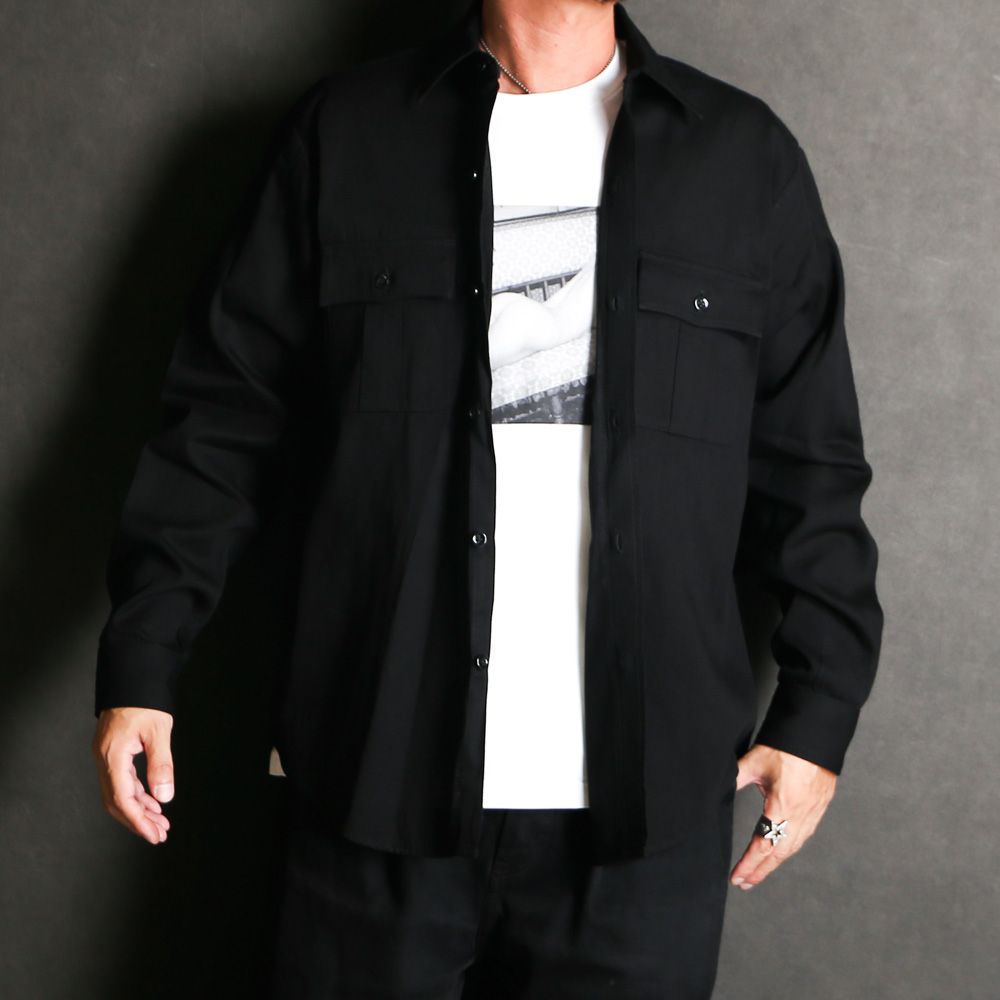 【ラスト1点-サイズ3】 Denim Military SH - BLK / 2509-5001