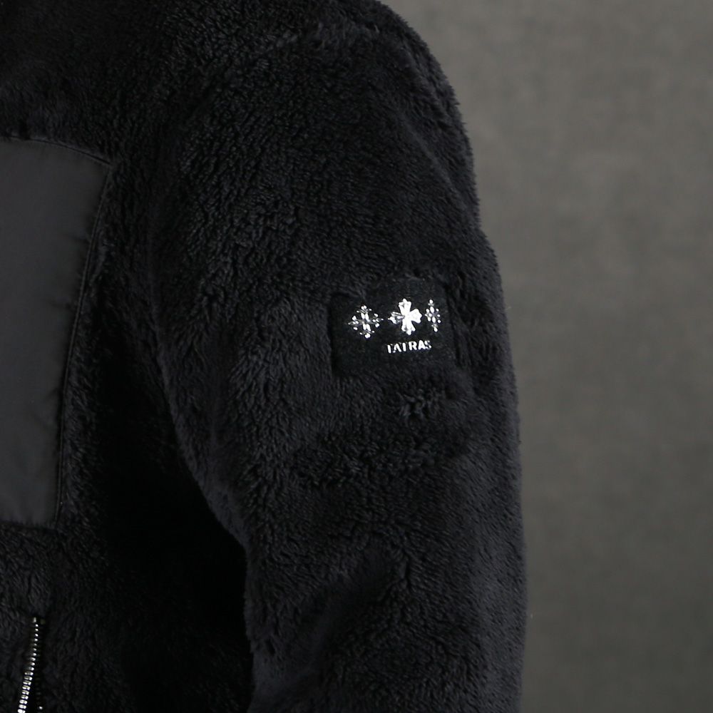 MONREALE モンレアレ - BLACK / ボア スタンドカラーブルゾン (フリース) /  MJXA0213033588