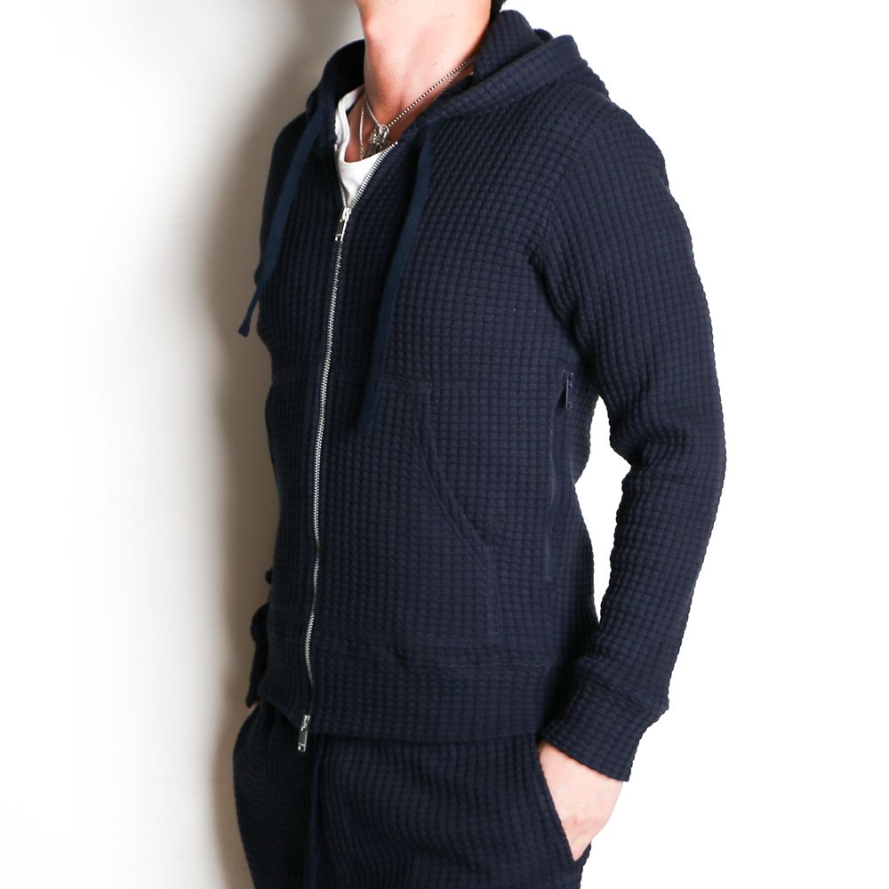 BIG WAFFLE Hoodie / ビッグワッフル ジップアップパーカー / MSEA21S0846-M