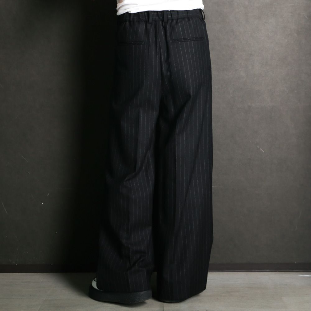 【ラスト1点-サイズ2】 "Jomon Relief" Wide Trousers - Black / ワイドトラウザー / TA26AW-PT063