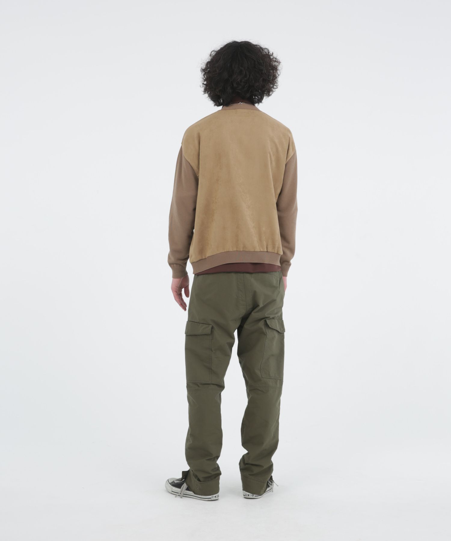 ECO SUEDE COMBI KNIT CD / エコスエード ニットカーディガン / 278208