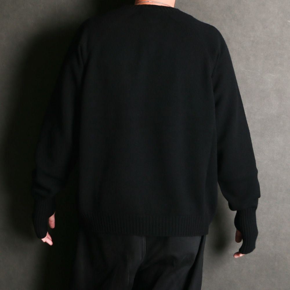 Seamless knit sweater - Wool & cashmere & silk / シームレス クルーネックセーター - ウール & カシミヤ & シルク / SN-592A