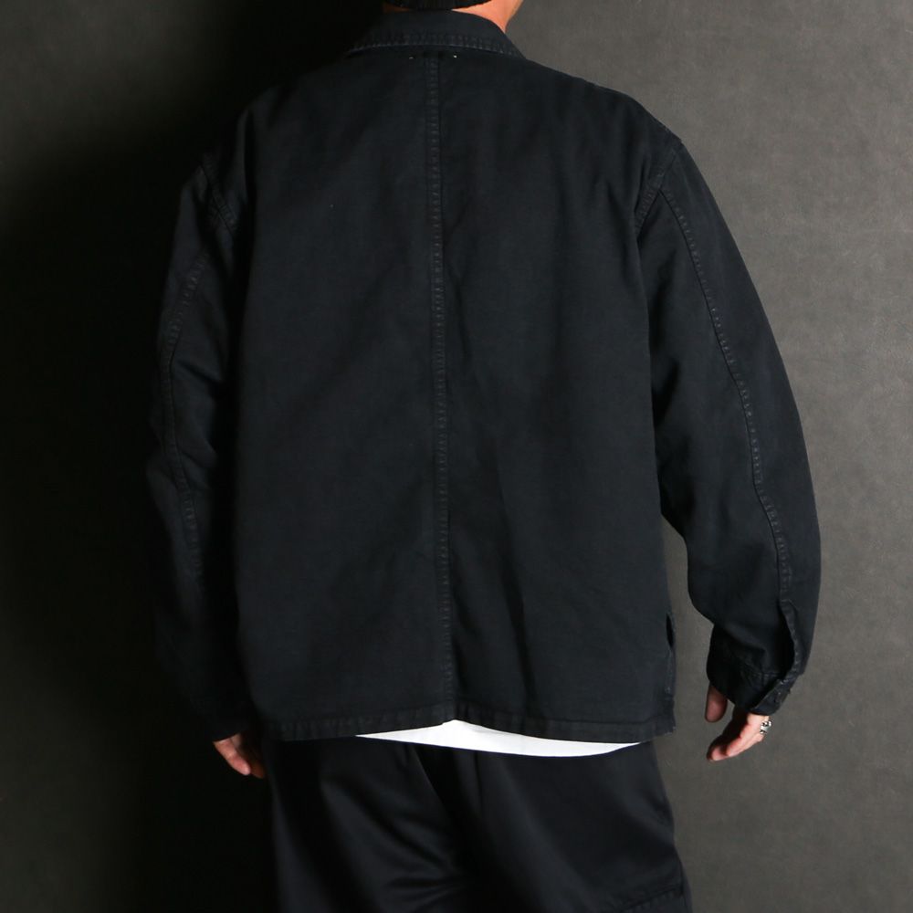 Cotton Linen Light Chino Shirt JKT - BLK / 2604-8003