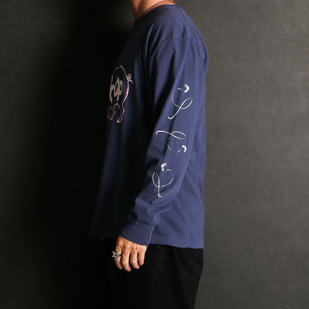 SCUM PORK L/S TEE - NAVY / ロングスリーブTシャツ