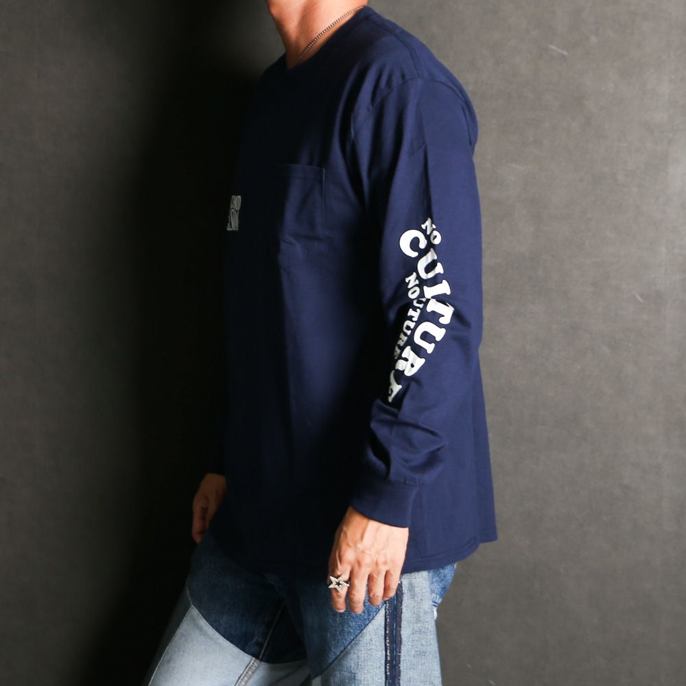 WAVE LOGO L/S TEE - NAVY / ロングスリーブTシャツ