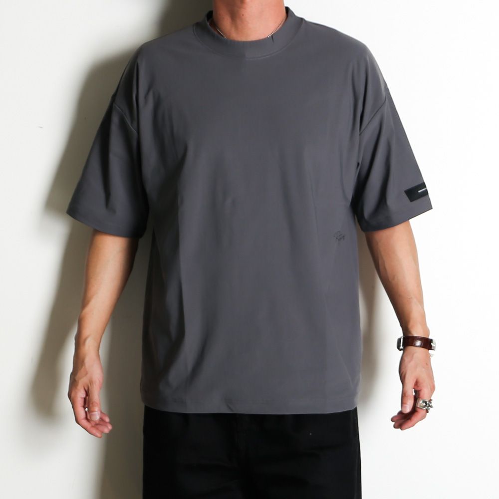 SIDE RC OVER TEE - GREY / オーバーサイズ ナイロンTシャツ / RC39-T-004