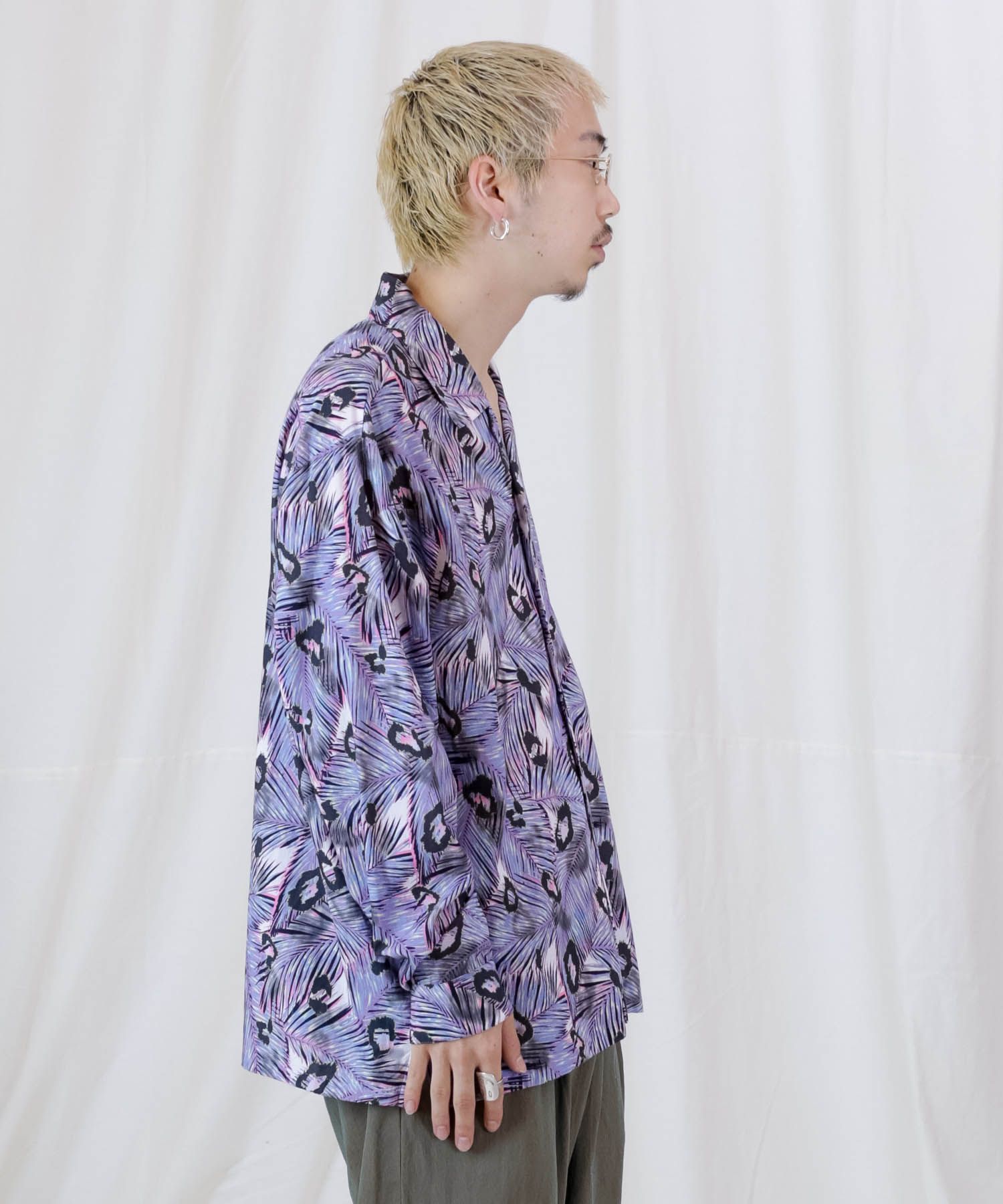 FLOATING L/S SH / グラフィック オープンカラーシャツ / 379106