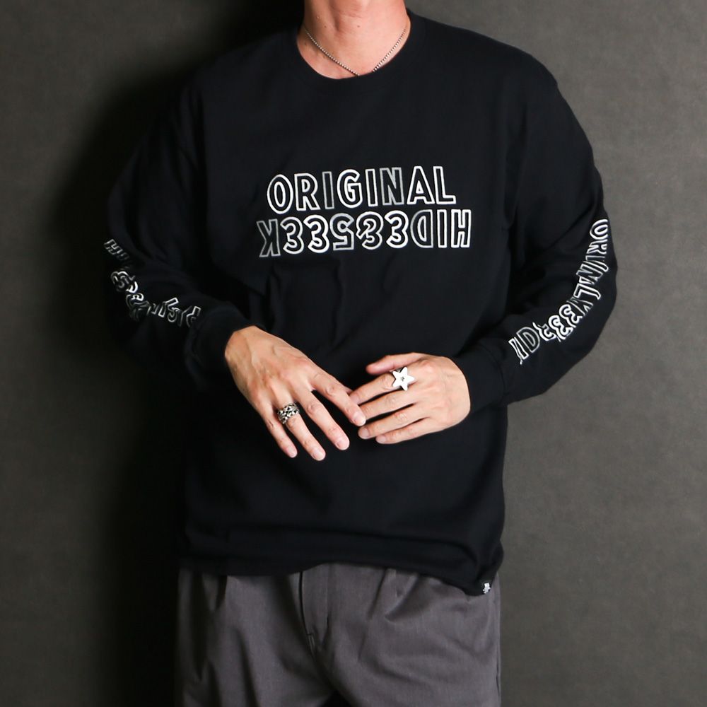 " HIDEANDSEEK × Toru Nishiura " / Original H&S L/S Tee - BLK / Tシャツ / H30th-010426
