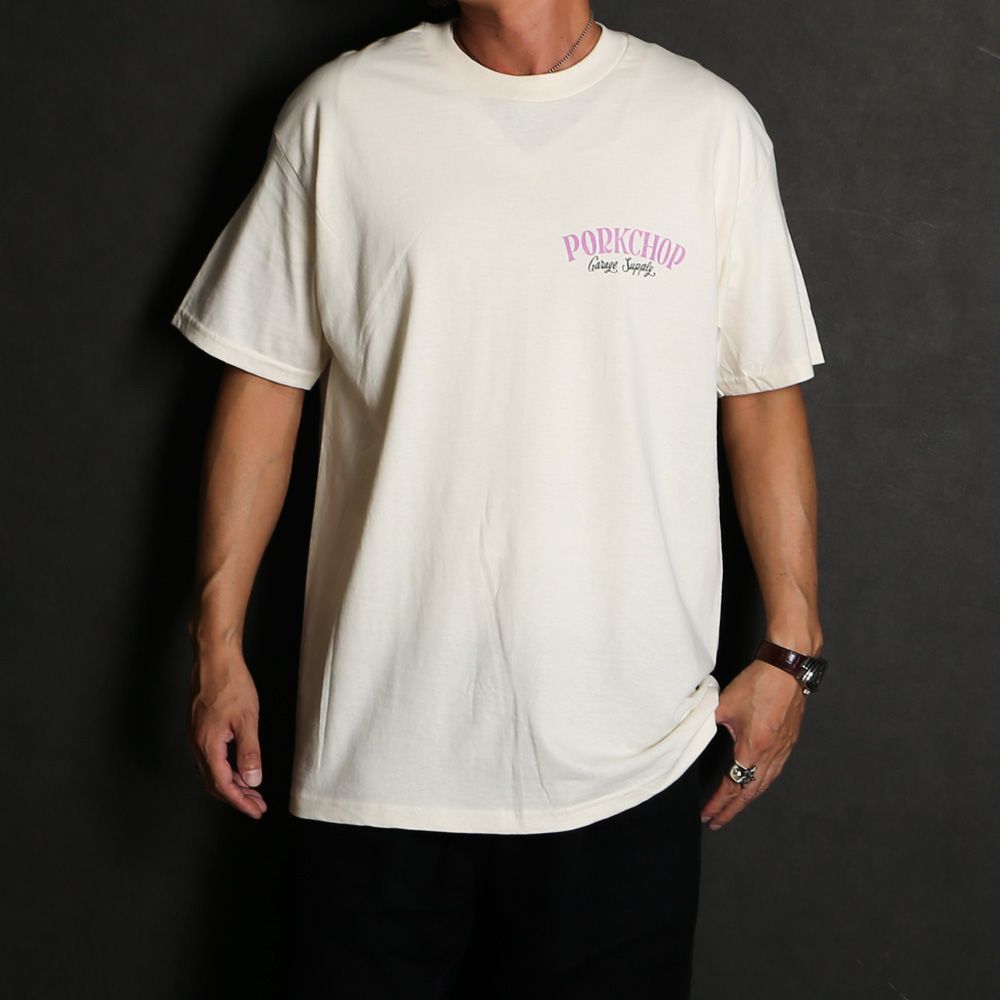 PCP BACK TEE - CREAM / ショートスリーブTシャツ