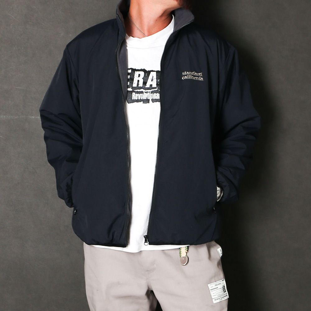 SD Shelled Fleece Jacket - Black / ナイロンフリースジャケット / OUNLE280
