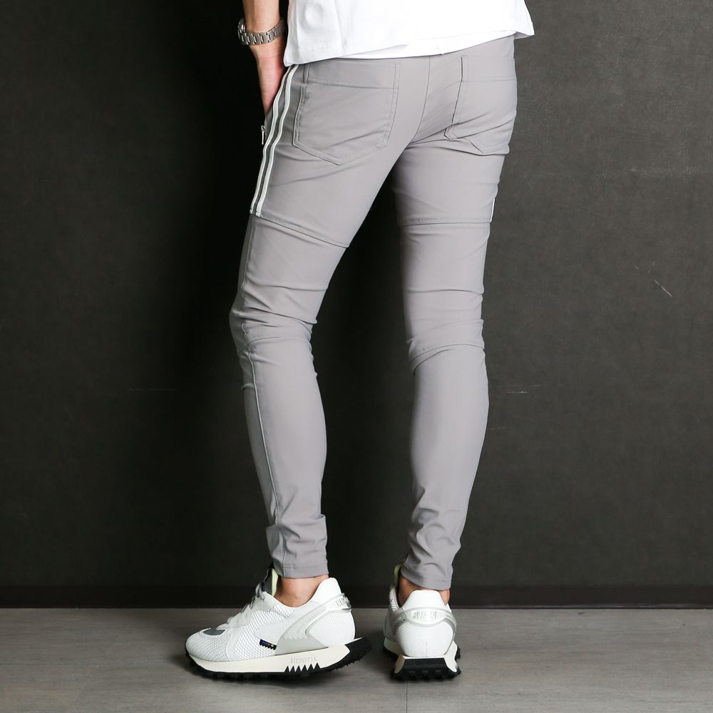 Johnson LINE NYLON PT - GREYWH / ナイロンラインパンツ / BASIC-ST-009