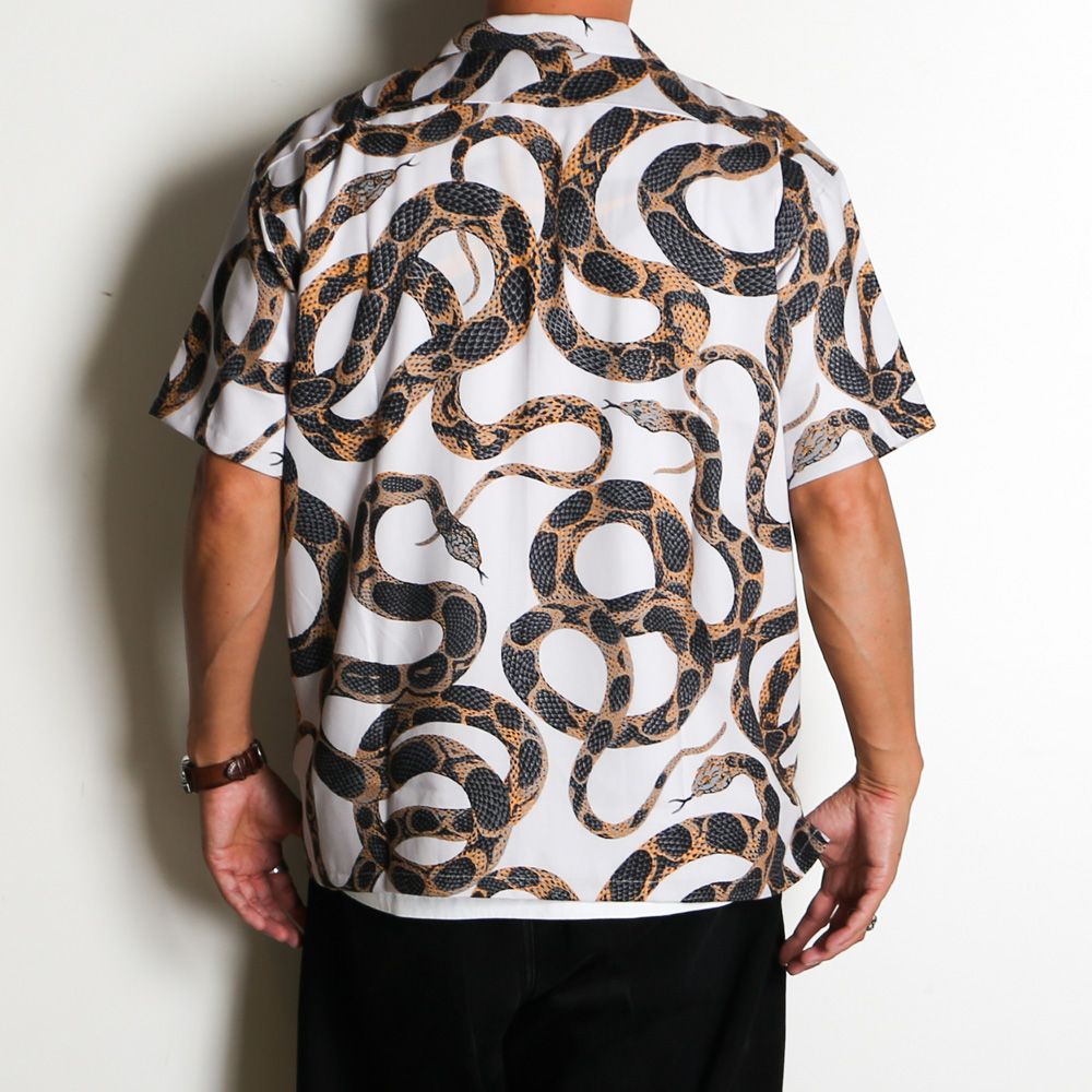 ALLOVER SNAKE PATTERN S/S SH / スネークパターン オープンカラーシャツ / CL-26SS007ULT