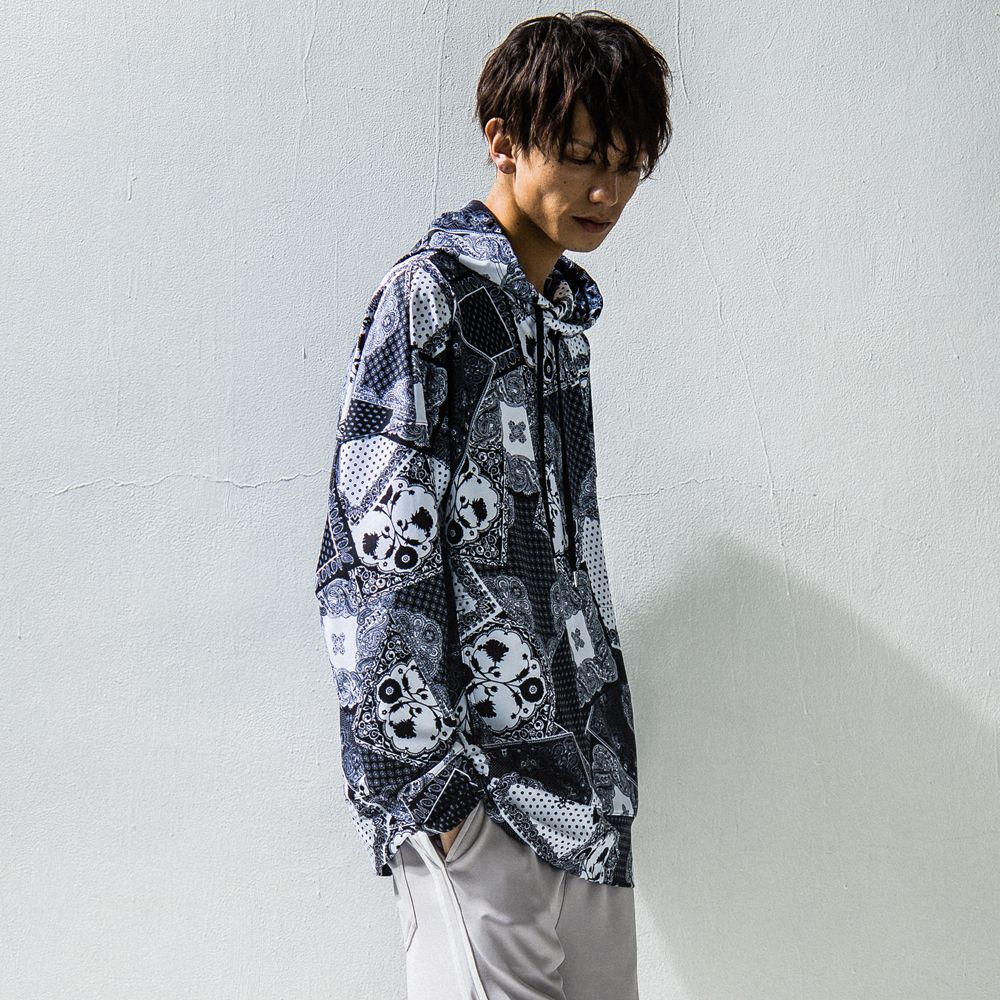 Paisley RUSH loose hoodie / ラッシュガード ルーズパーカー / RC24-C-001