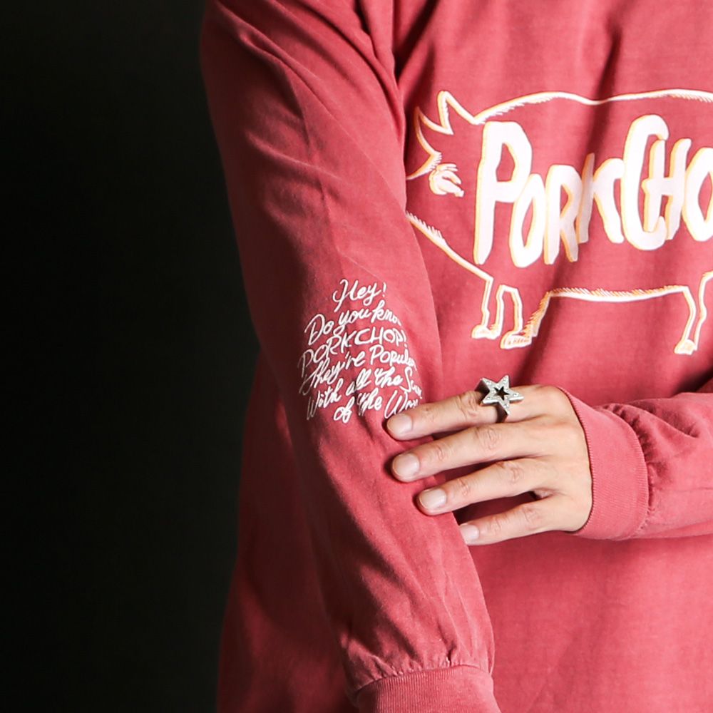 SCUM PORK L/S TEE - CRIMSON RED / ロングスリーブTシャツ