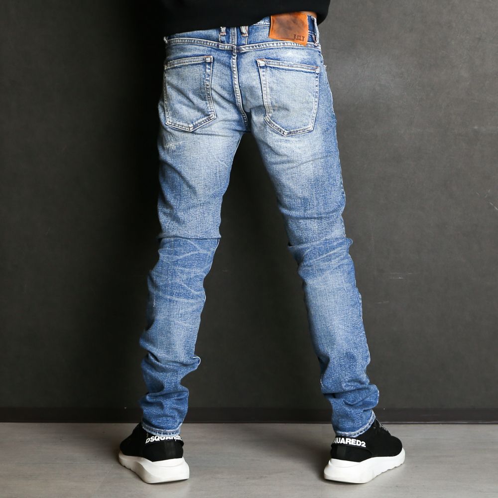 TMT - HYBRID-STRETCH DENIM 5P TIGHT TAPERED(DAMEGE