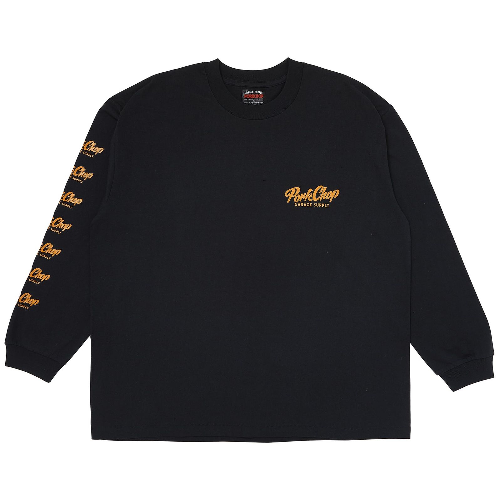 SCRIPT PORK L/S TEE - BLACK / ロングスリーブTシャツ