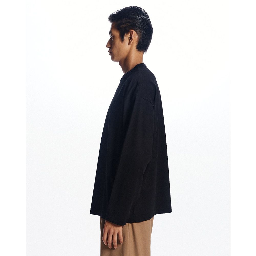 COMFORT FIT Tee L/S - BLACK / オーガニックGIZA 80/3 天竺 サバイバルクロス® - コンフォートフィットTee L/S / A26A19CS01C