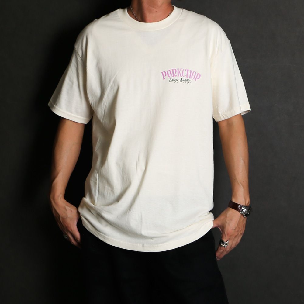 PCP BACK TEE - CREAM / ショートスリーブTシャツ