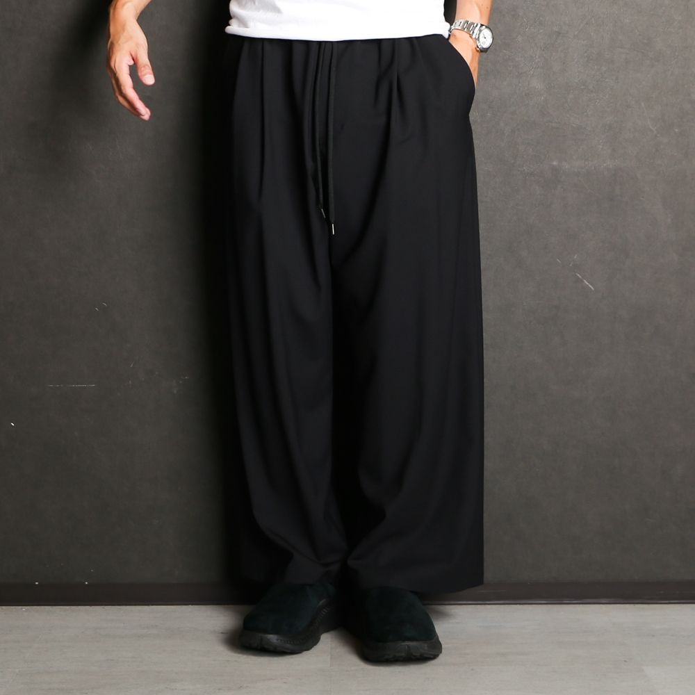 WORSTED WOOL-LIKE TWILL PT / 2タックワイドイージーパンツ / 478214