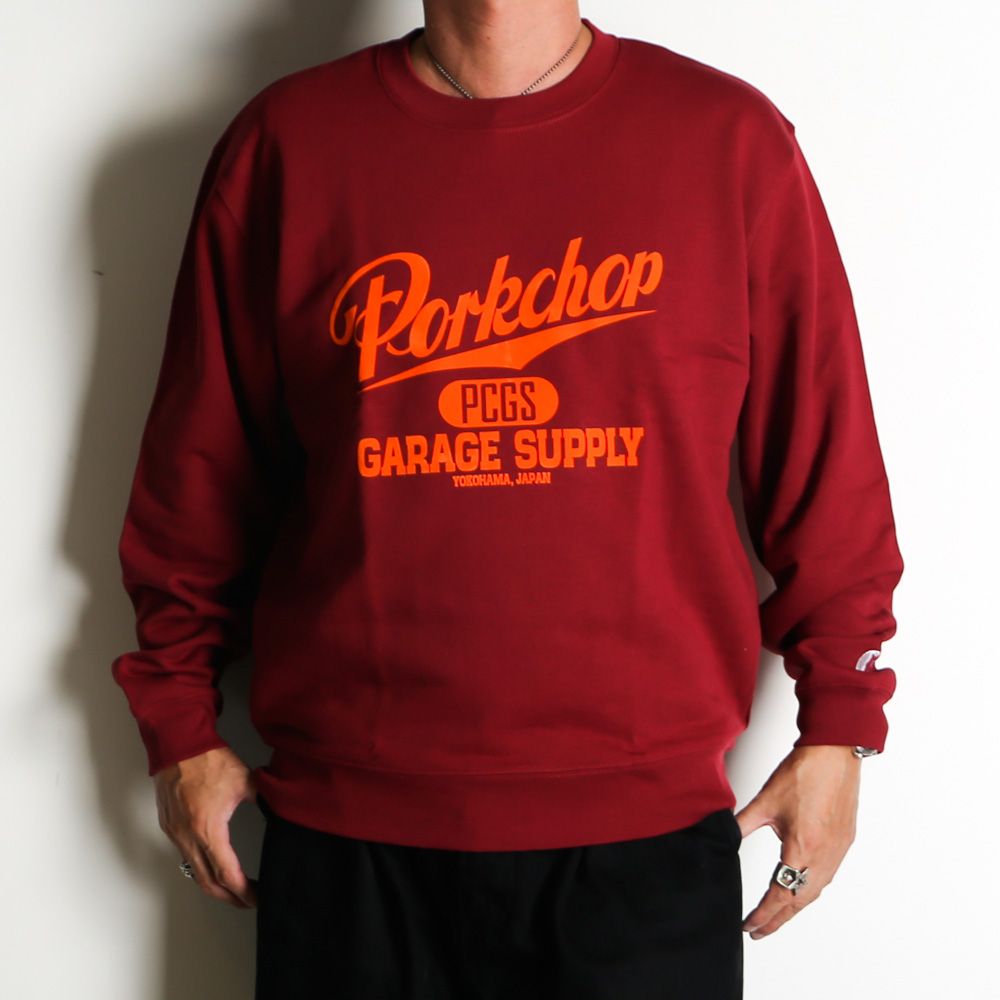SCRIPT COLLEGE SWEAT - MAROON / スウェット