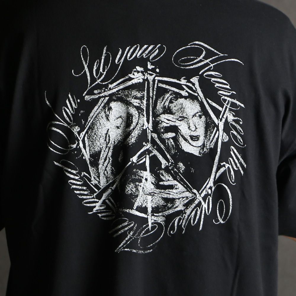 “SWEET SMILE” Tee T/C - BLACK / グラフィック Tシャツ / G16TS096