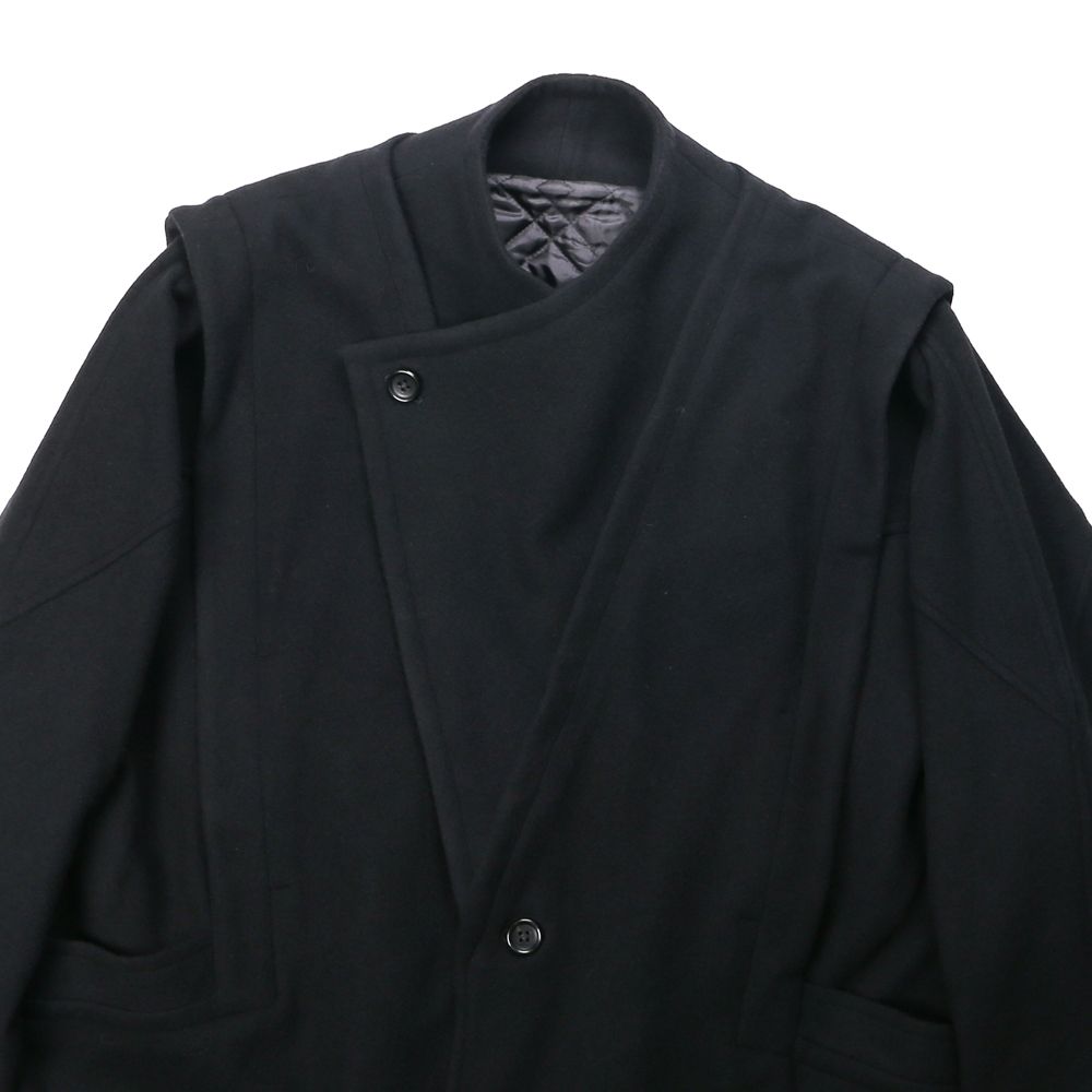 Iroquois - TOP MOSSER OVER COAT / ノーカラー オーバーコート