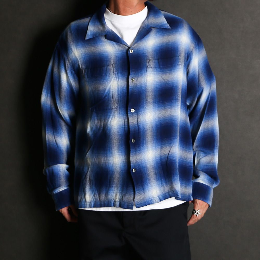R.Flannel Ombre Open Collar SH - BPT / 2604-5002