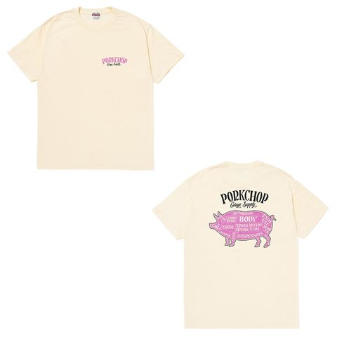 PORK BACK TEE - CREAM / ショートスリーブTシャツ