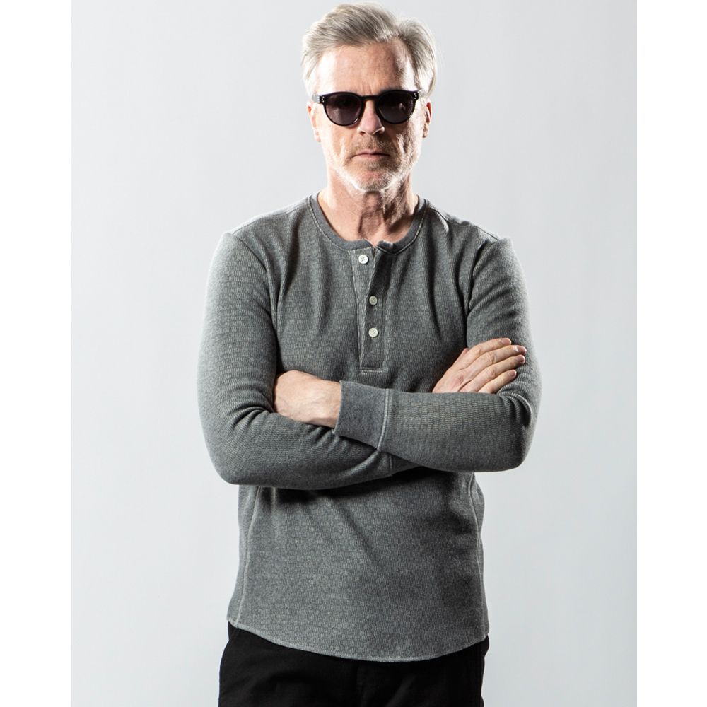 henley long-T(back boa) / ボアフリース ヘンリーネックTシャツ / 7907 lj88s