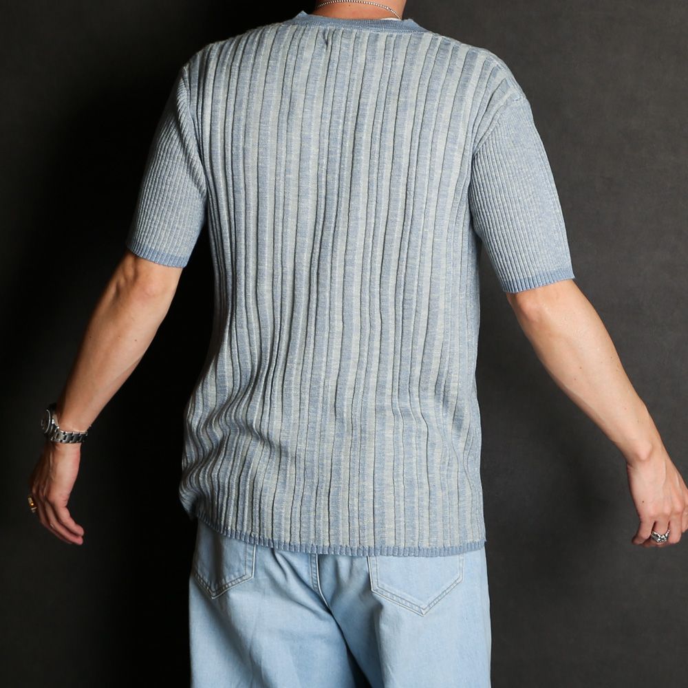 "RIB KNIT" T-SHIRTS / サマーニット Tシャツ / TA23SS-KN150