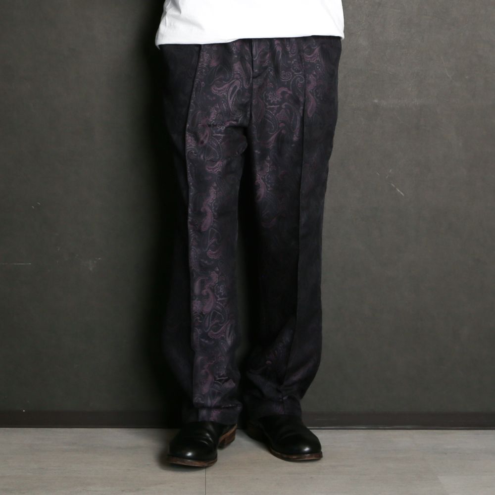 Straight track pant - Jacquard / トラックパンツ ペイズリージャガード / SN-423A