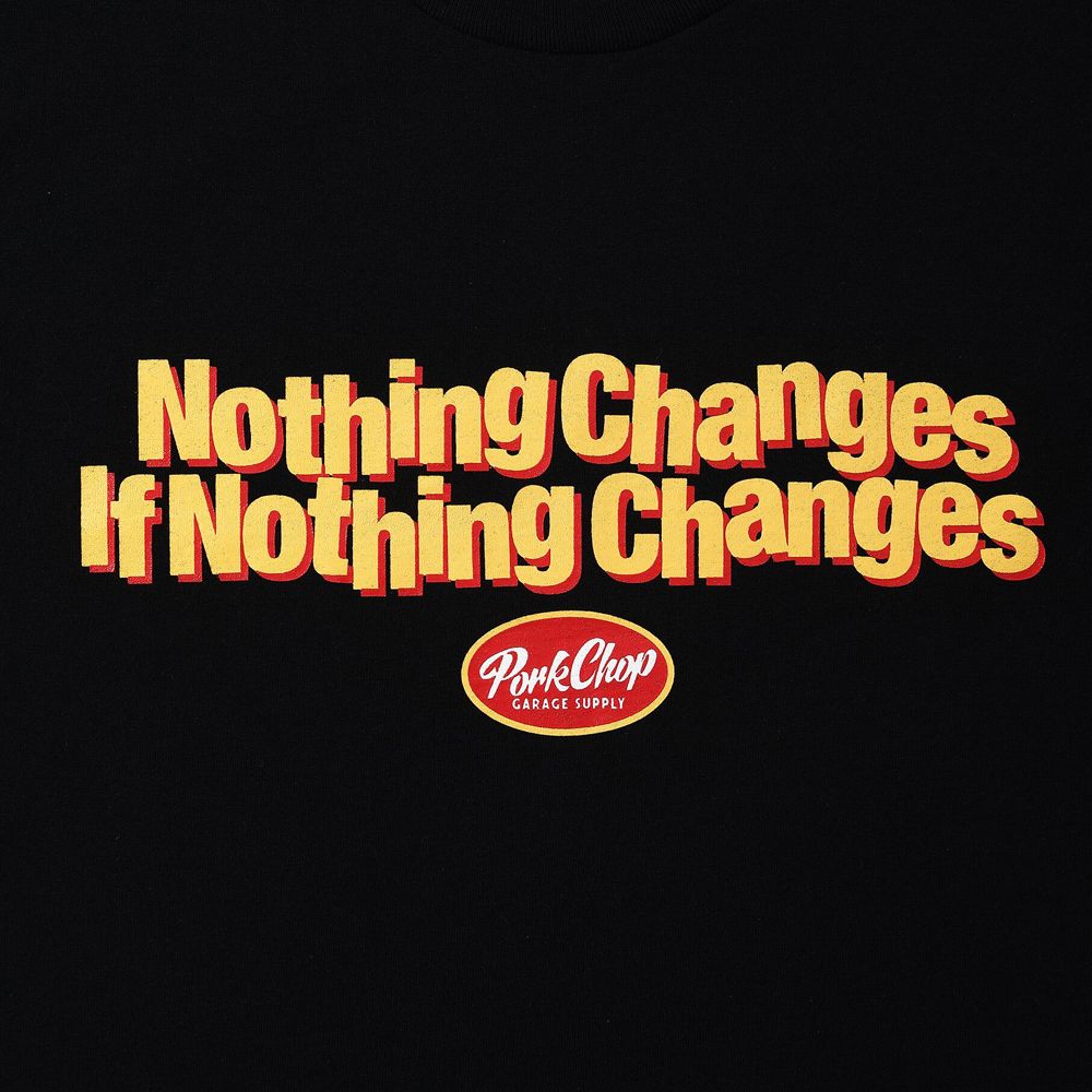 NC OVAL SCRIPT L/S TEE - BLACK / ロングスリーブTシャツ