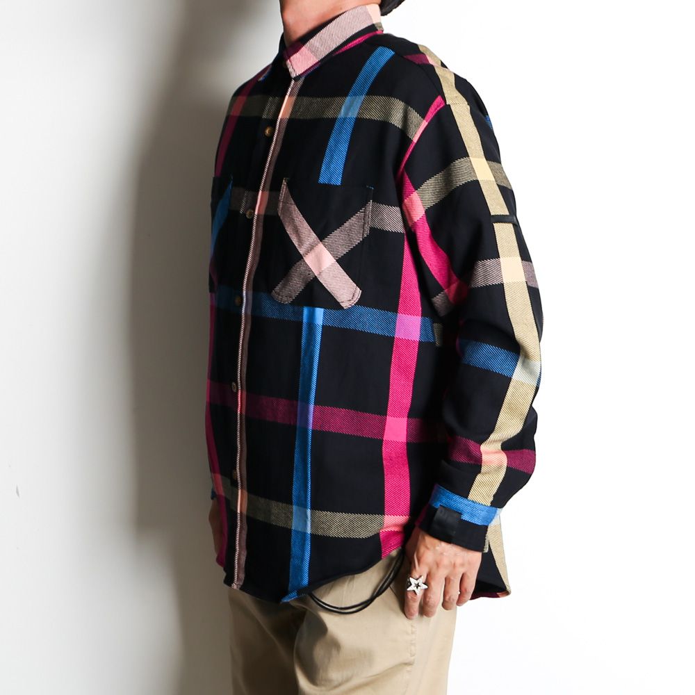 × BIG MAC / SHIRT - NAVY CHECK / 2242-SH31-011 peg