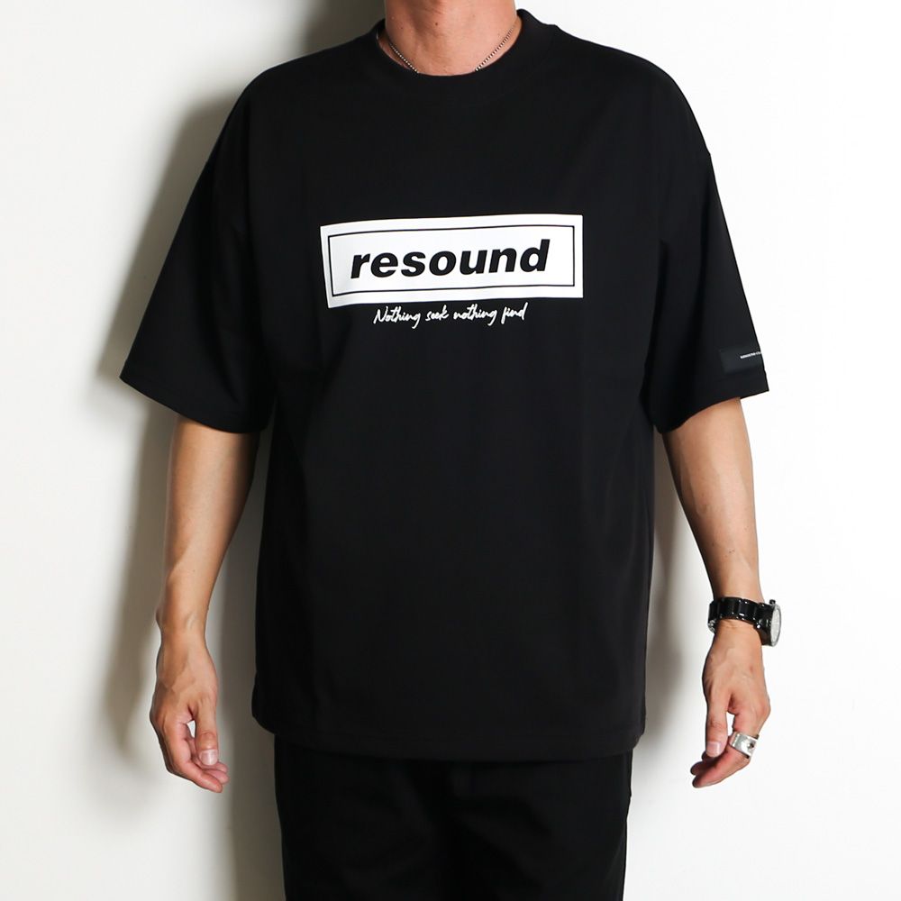 BOX OVER TEE - BLACK / オーバーサイズ ボックスロゴTシャツ / RC40-T-007