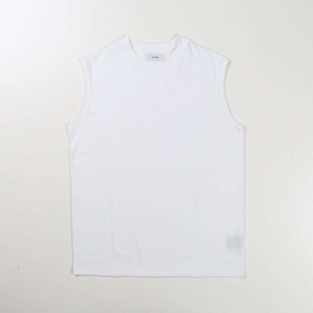 SLEEVELESS TEE - WHITE / オーガニックコットン40/2天竺 - スリーブレスTEE / M26A13CS03A