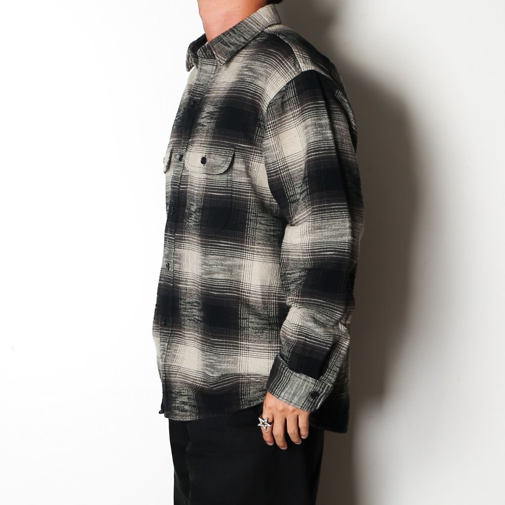 Heavy Cotton Flannel Ombre Work Shirt  - BLT / MDFBF09503