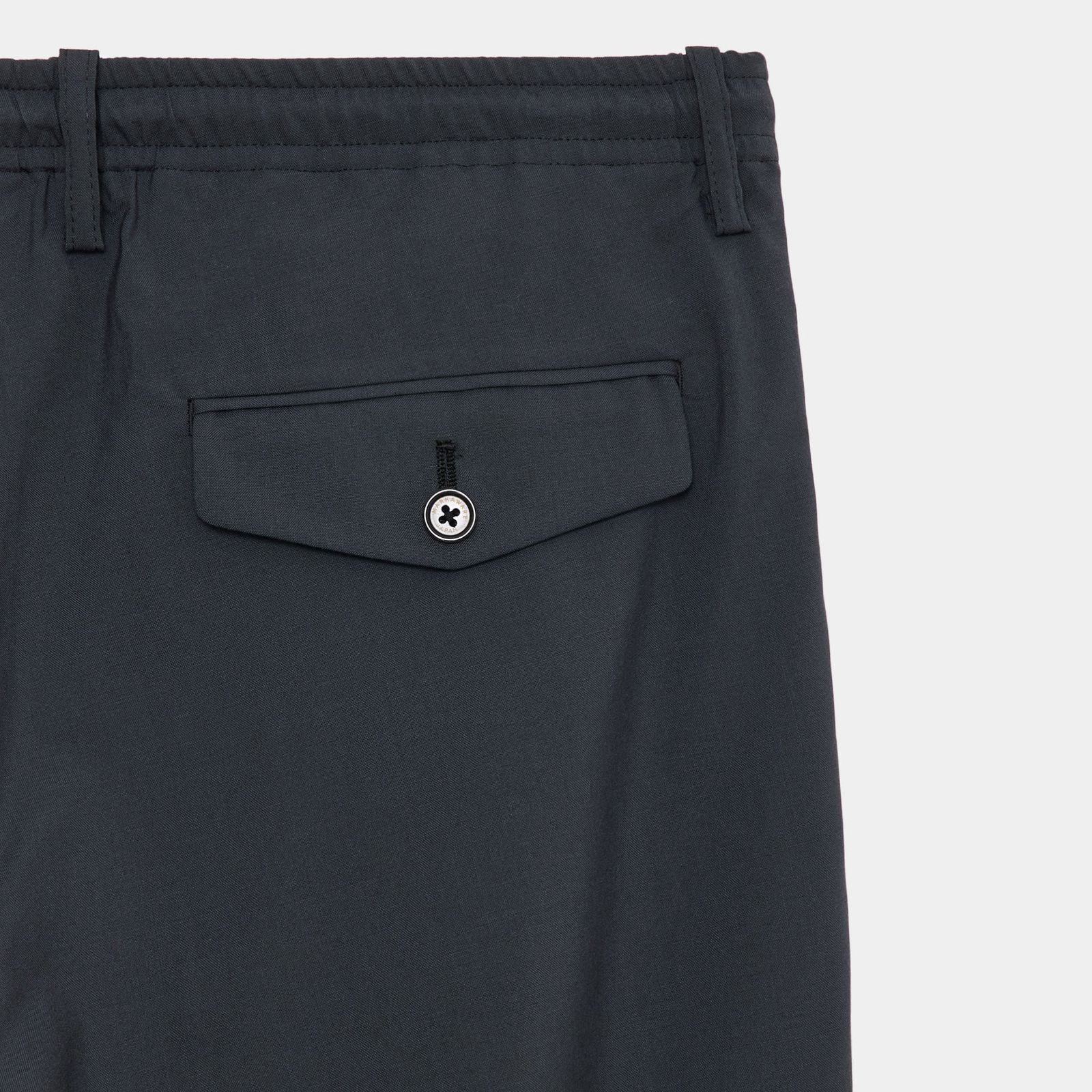 TRIPLE PLEATED EASY TROUSERS - CHARCOAL / オーガニックウール2/80トロピカル - トリプルプリーテッドイージートラウザーズ / A26B04PT02C