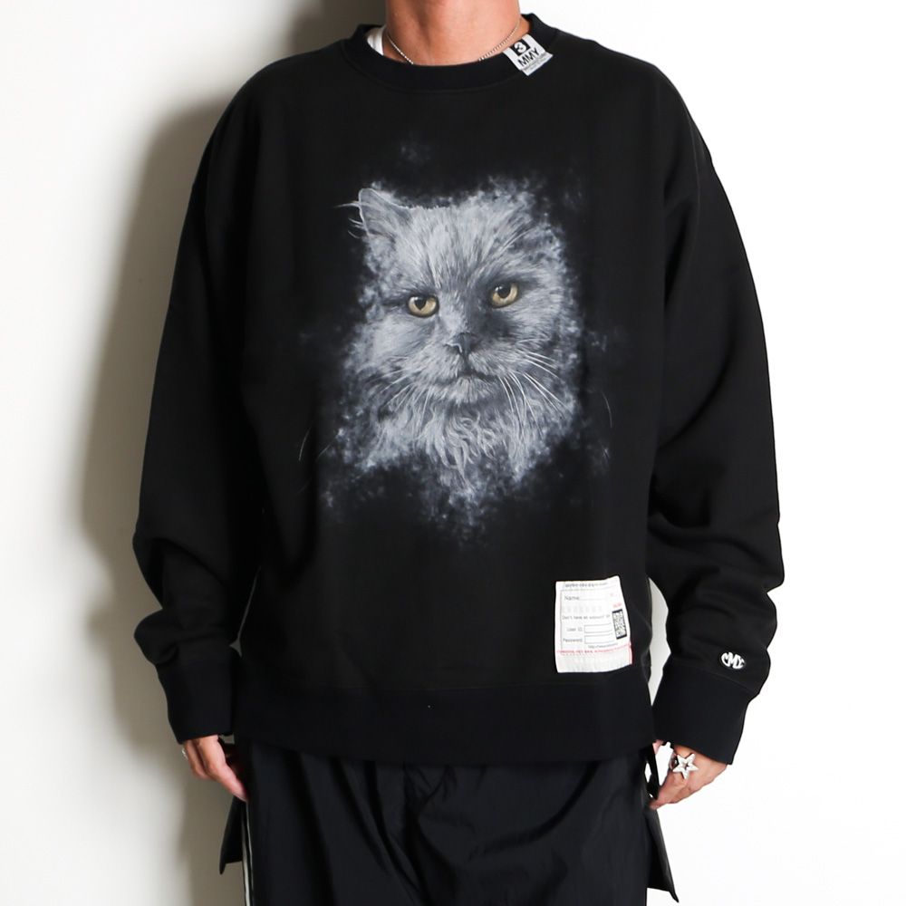 Maison MIHARA YASUHIRO - Cat Printed Sweatshirt - GRAY / プルオーバー スウェット /  A13PO662 | chemical conbination