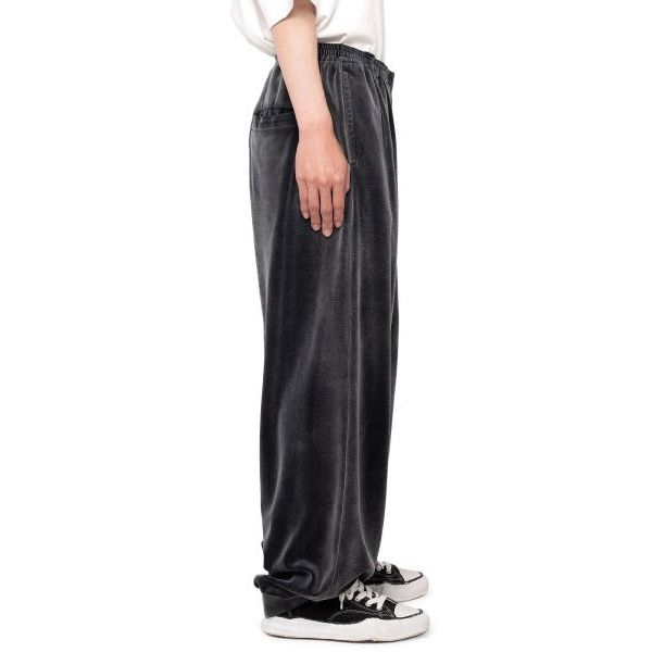 Sun faded Like Velour Pants - BLACK / ベロアパンツ / A13PT563