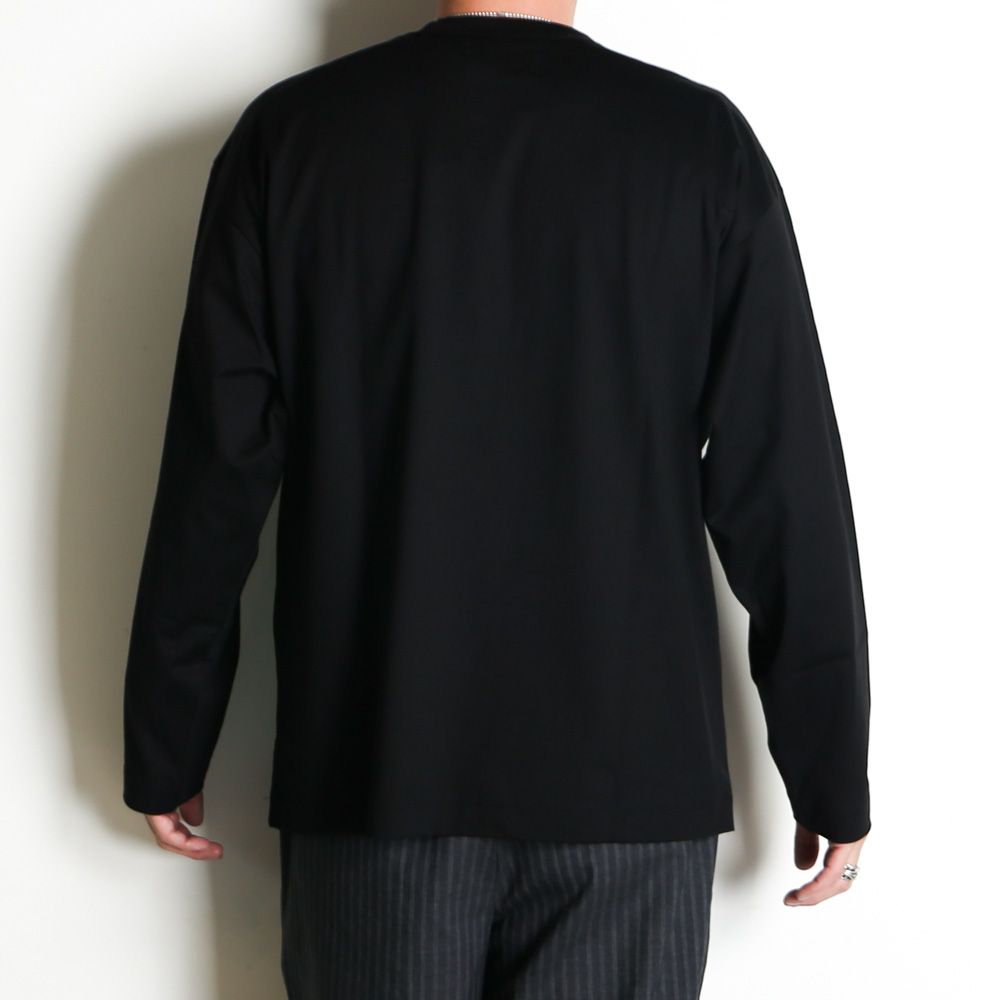 【ラスト1点-サイズ3】 COMFORT FIT Tee L/S - BLACK / オーガニックGIZA 80/3 天竺 サバイバルクロス® - コンフォートフィットTee L/S / A26A19CS01C