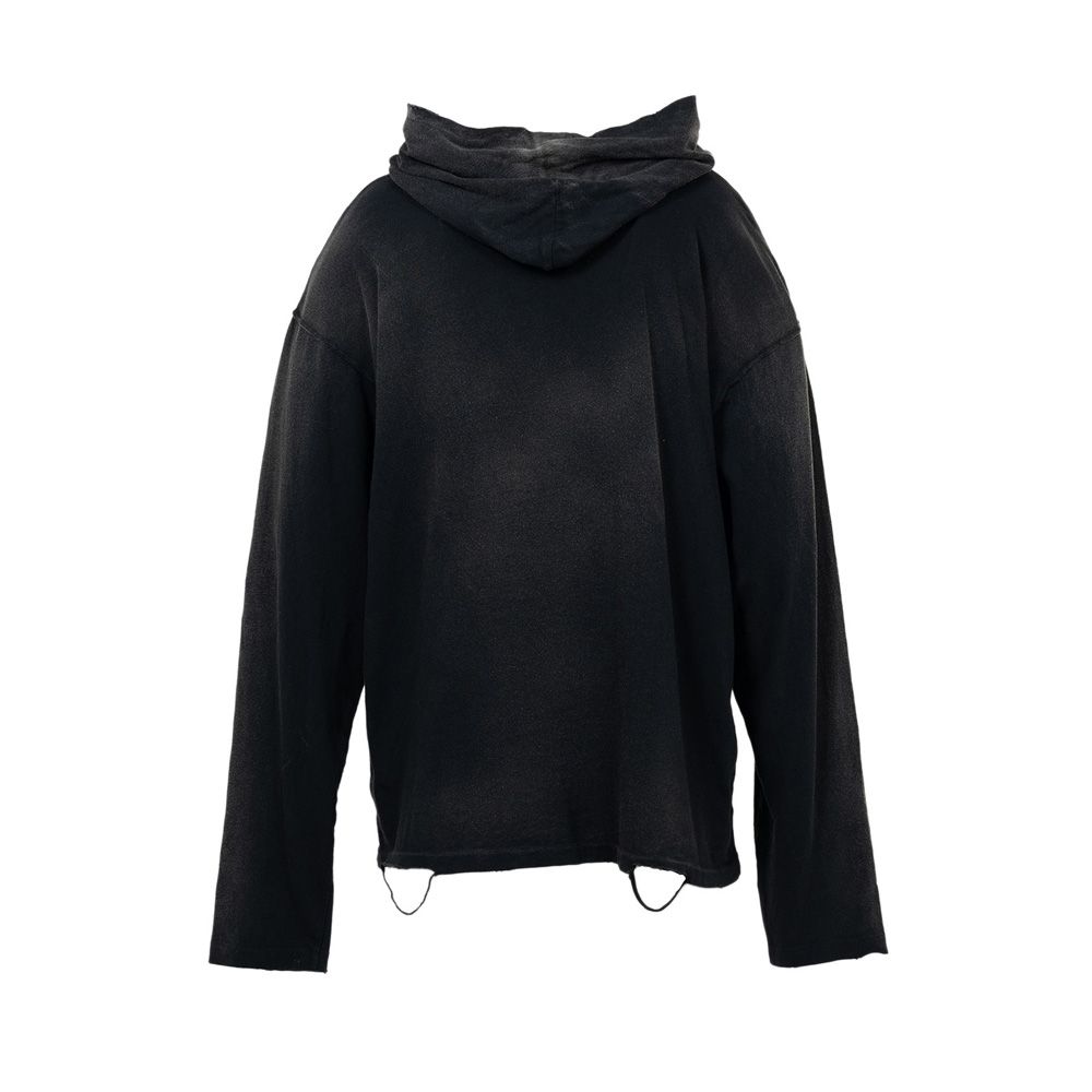 Distressed Light Weight Hoodie - BLACK / ライトウエイト フーディー / G15HD089