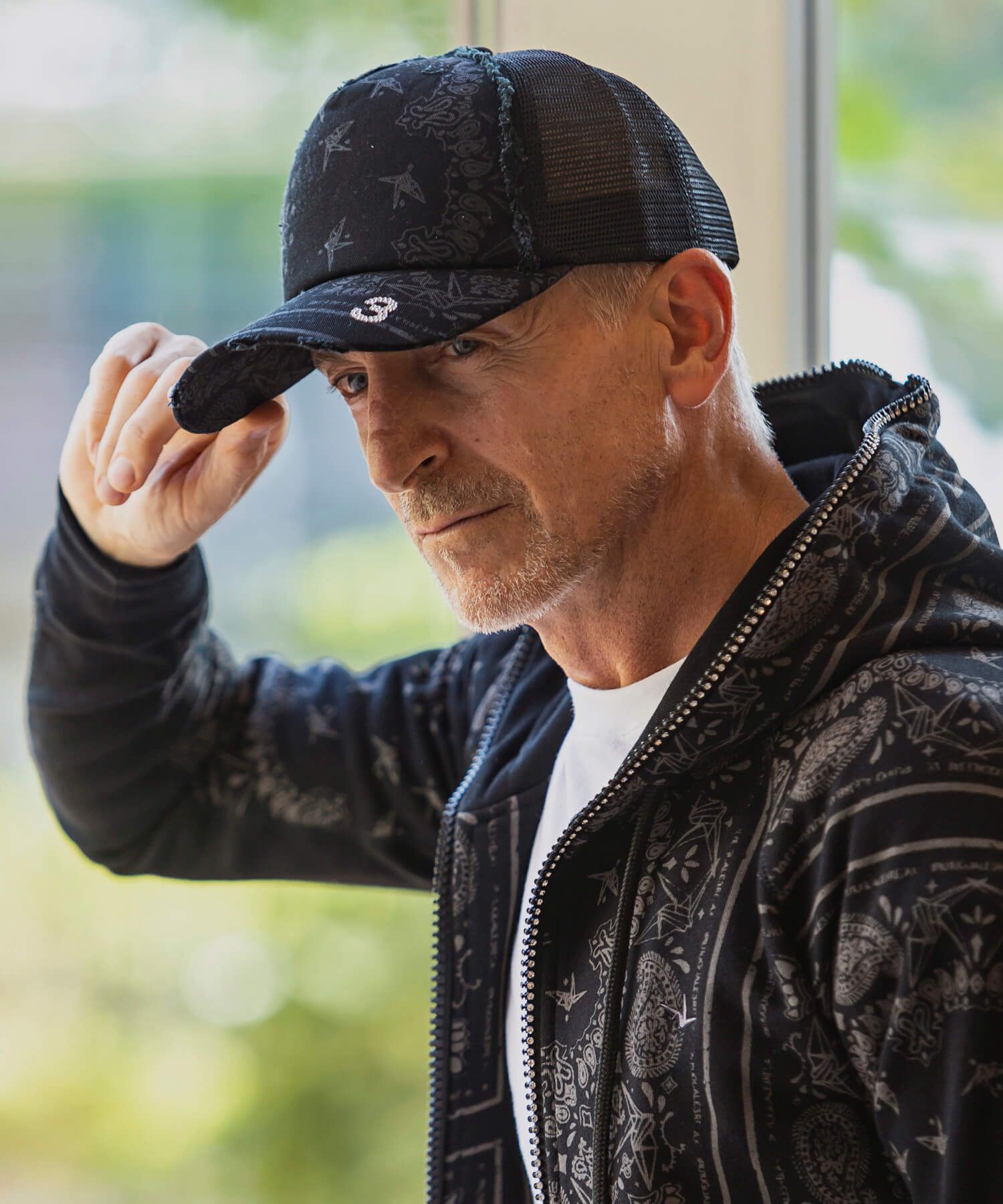 PAISELY PRINT "3" RHINESTONE CAP / ペイズリー ラインストーンキャップ / USZ-21003