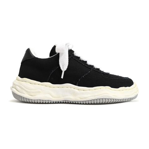 "WAYNE" original sole washed canvas  Low-Top sneaker / A08FW708