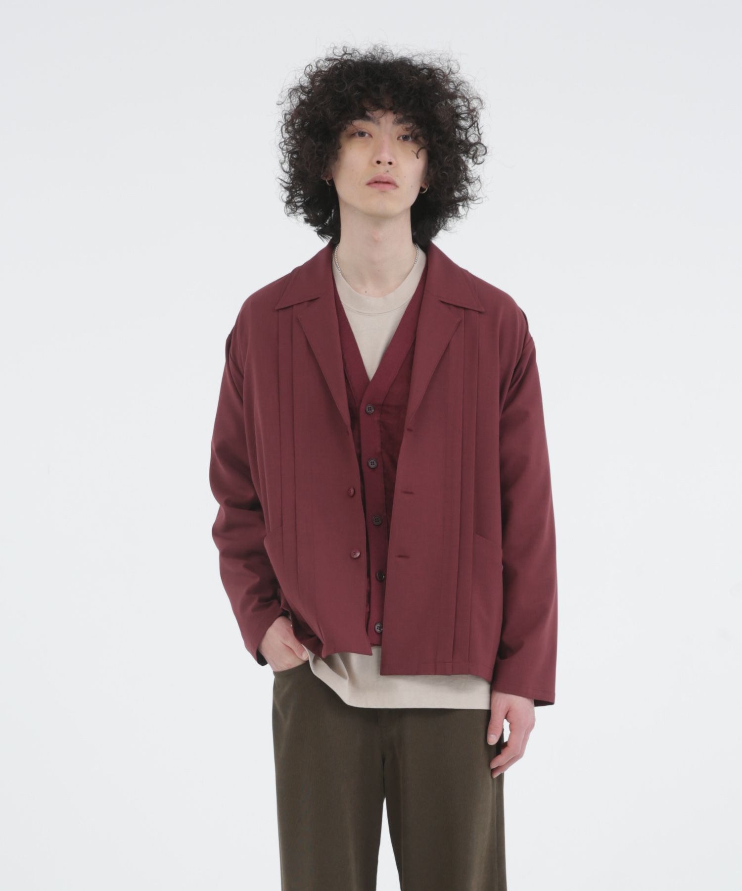 WORSTED WOOL-LIKE TWILL JK / シャツジャケット / 378205