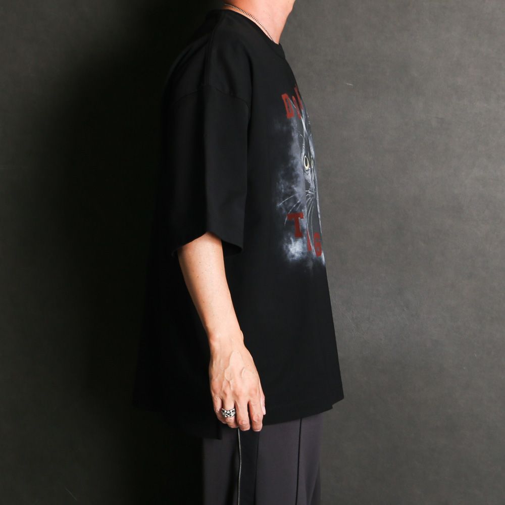 Cat Printed T-shirt - BLACK / キャット プリント Tシャツ / J17TS823
