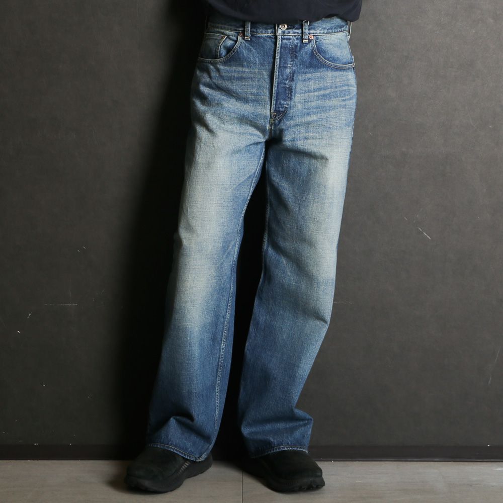 CLEAN CYLINDER FIT JEANS - INDIGO V.W / オーガニックコットン 13.5oz セルビッチデニム - クリーンシリンダーフィットジーンズ / M26A10PT12C