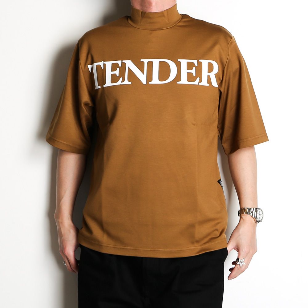 "TENDER"LOGO MOCK NECK TEE / GY-TO-4231